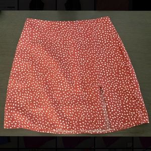 Pink and White Mini Skirt - Size X-Small